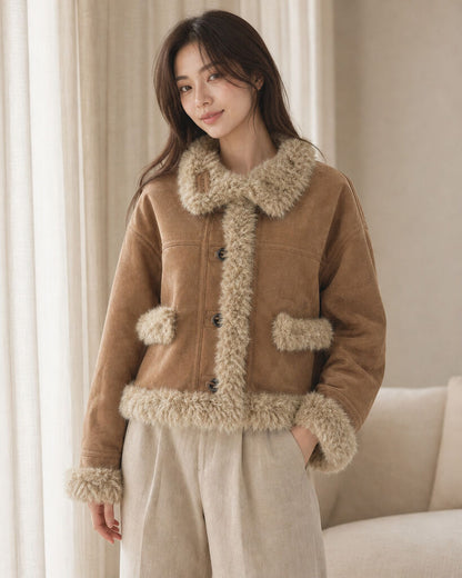 Jacket Faux Fur CAMEL