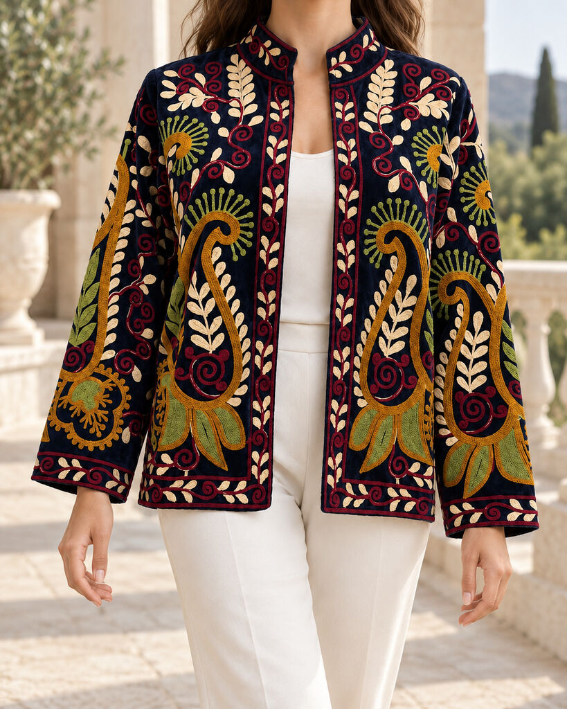 Jacket - NAVY/RED