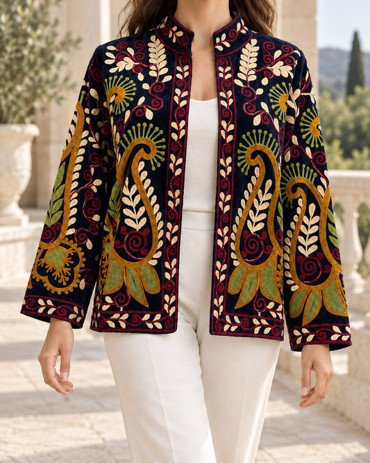 Jacket - NAVY/RED