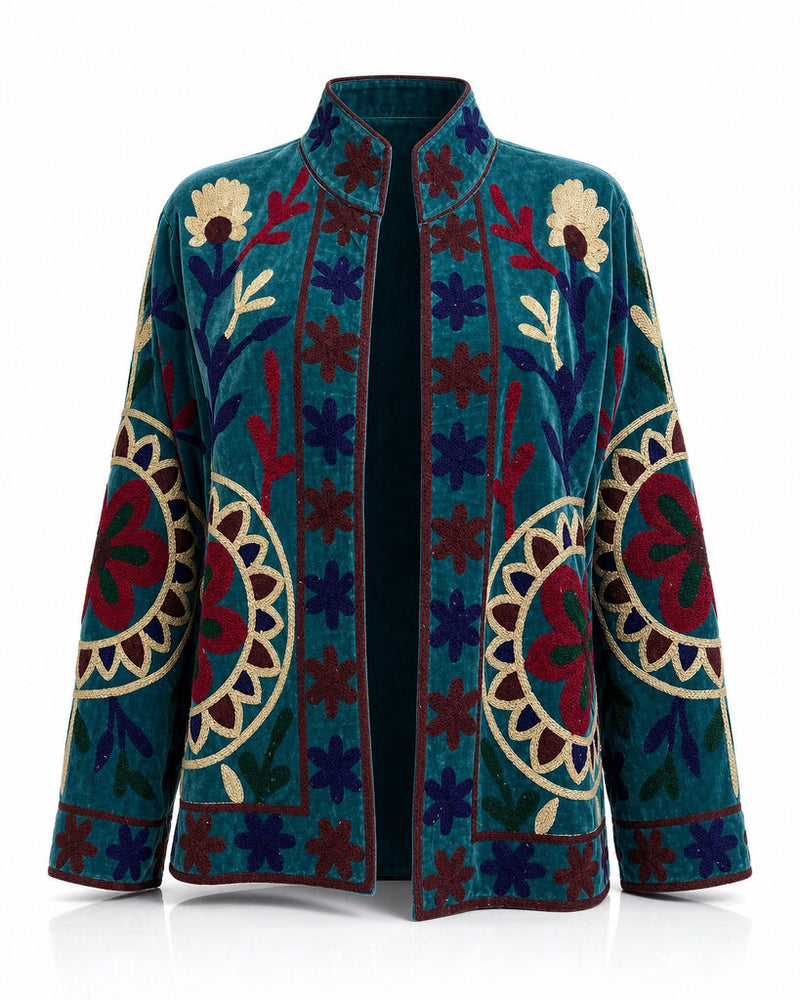 Jacket - AQUA/BEIGE