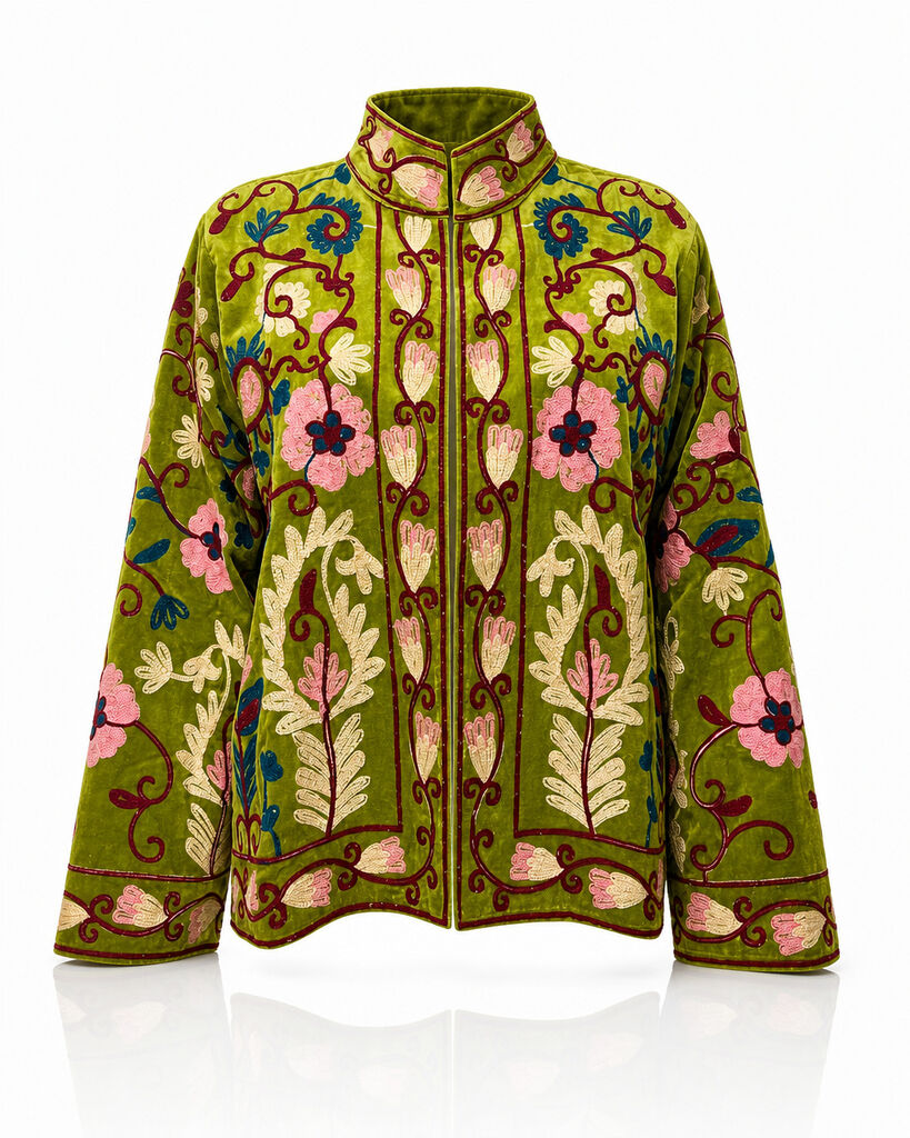Jacket - PISTACH/RED