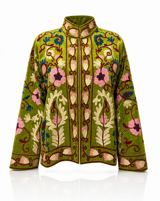 Jacket - PISTACH/RED