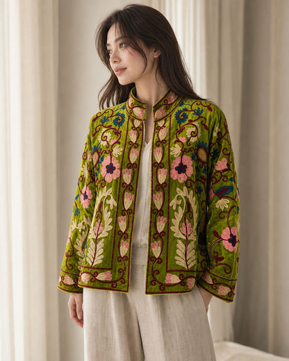 Jacket - PISTACH/RED
