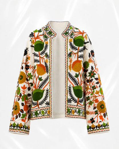 Kaftan Unique WHI/GRN