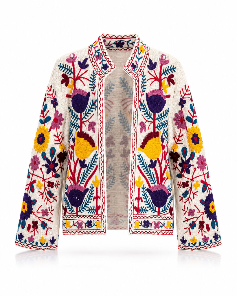Kaftan Unique WHI/YEL