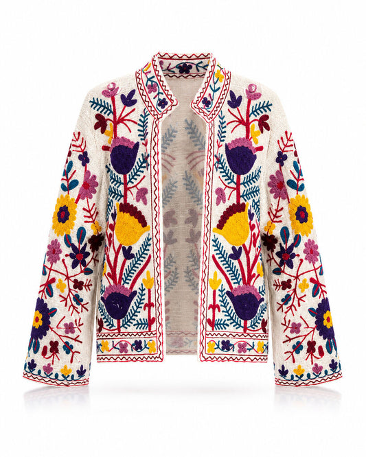 Kaftan Unique WHI/YEL