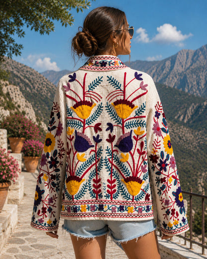 Kaftan Unique WHI/YEL