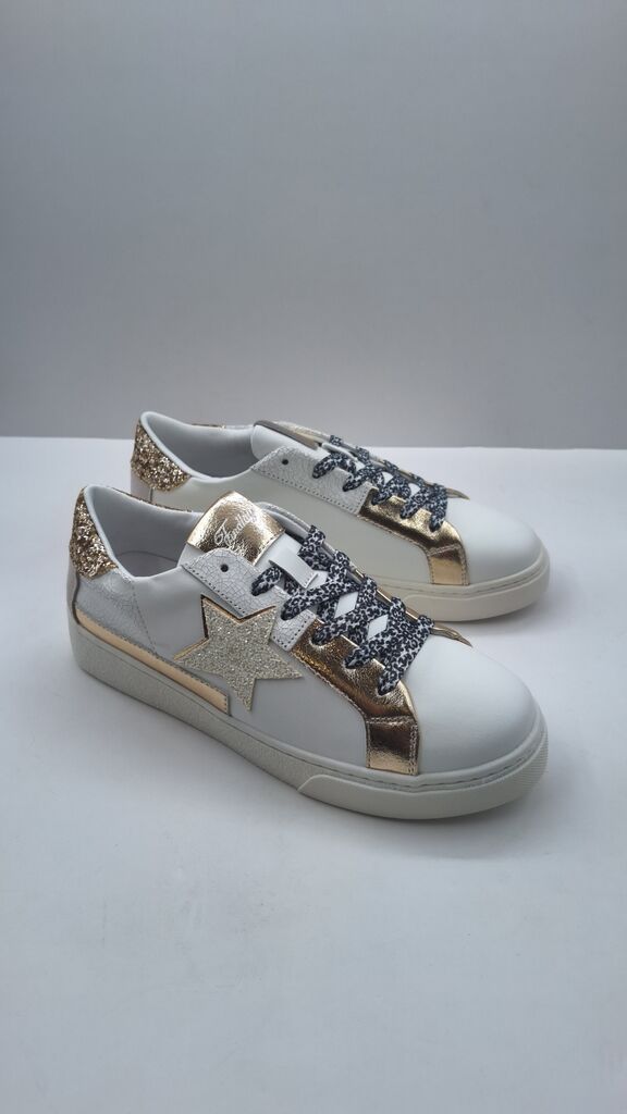 White Glitter Star Chunky Sneakers
