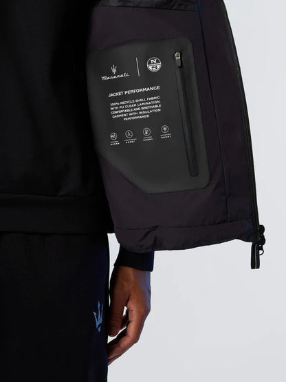 Black Quilted Vest with Zip Closure