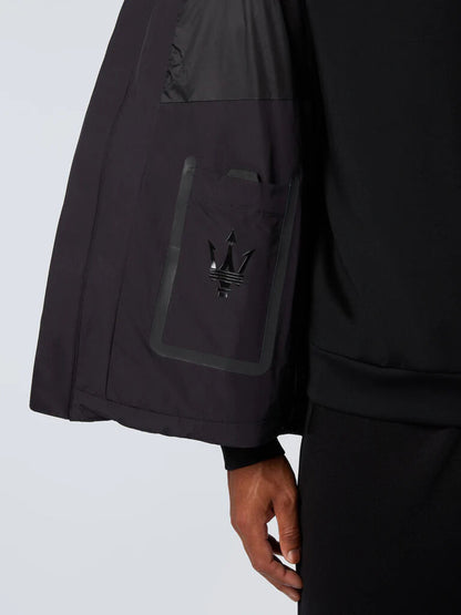 Black Quilted Vest with Zip Closure