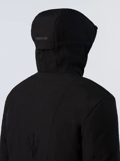 Black Quilted Puffer Jacket with Hood