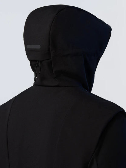 Black Quilted Puffer Vest with Hood