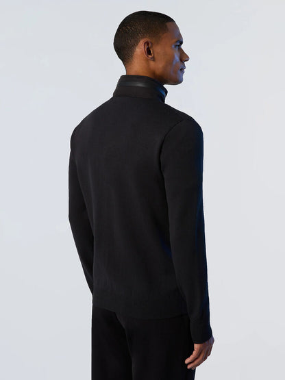 Black Zip-Up Jacket with Utility Pocket