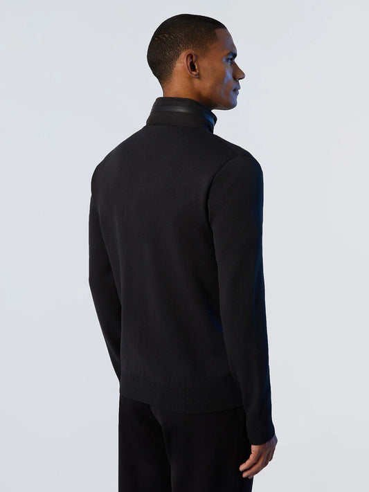 Black Zip-Up Jacket with Utility Pocket