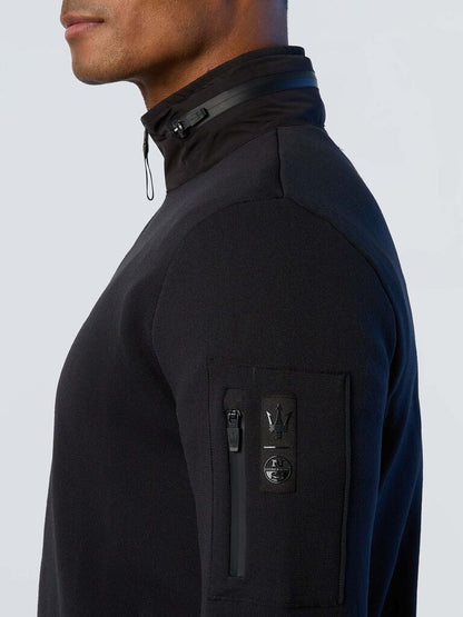Black Zip-Up Jacket with Utility Pocket