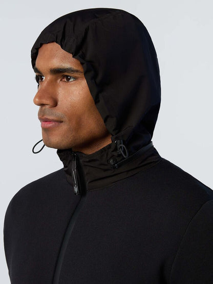 Black Zip-Up Jacket with Utility Pocket