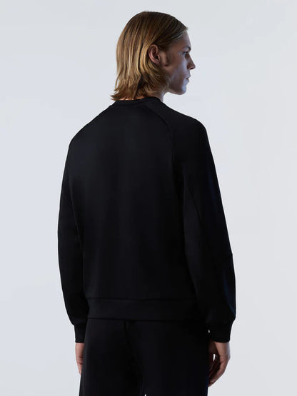 Black Sweatshirt with Subtle Logo Detail