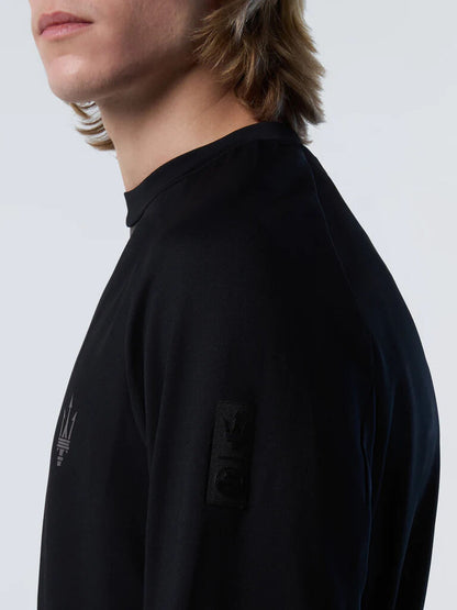 Black Sweatshirt with Subtle Logo Detail