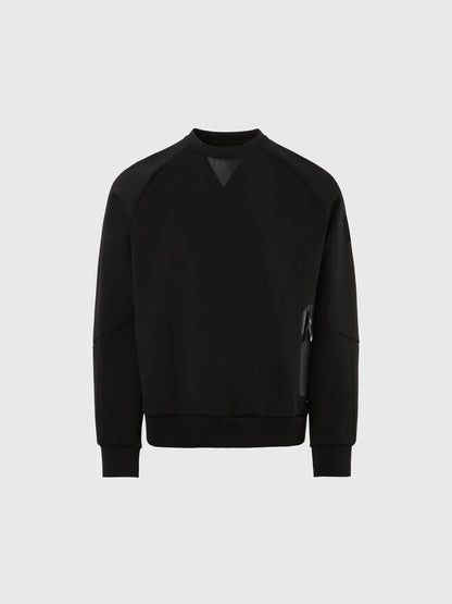 Black Sweatshirt with Subtle Logo Detail