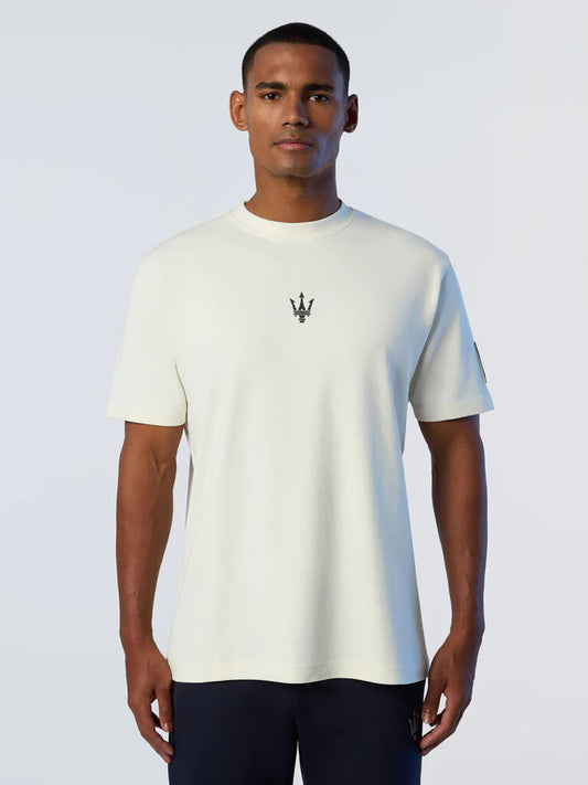 Ivory Logo Cotton Tee with Minimalist Design