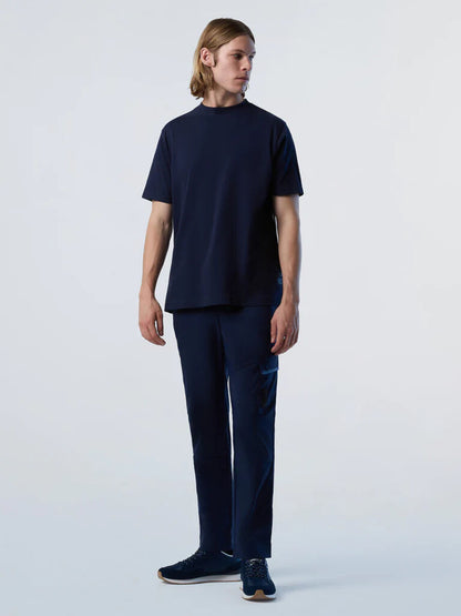 Navy Cotton Cargo Trousers with Pocket Detail
