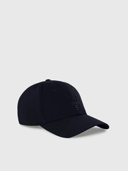 Black Embossed Logo Cap with Adjustable Fit