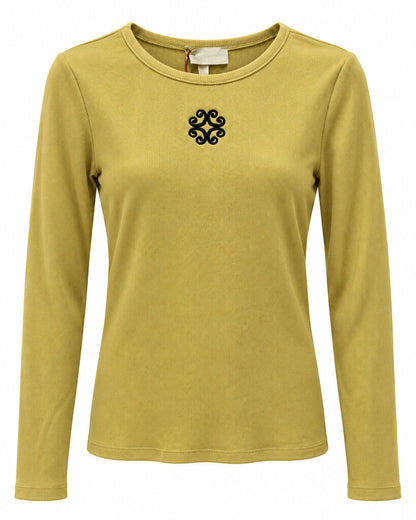Top Long Sleeves Cotton MOUTARD