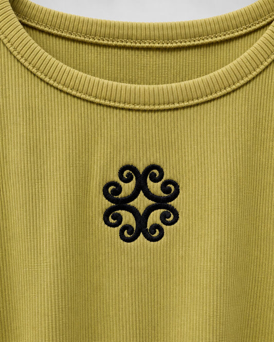 Top Long Sleeves Cotton MOUTARD