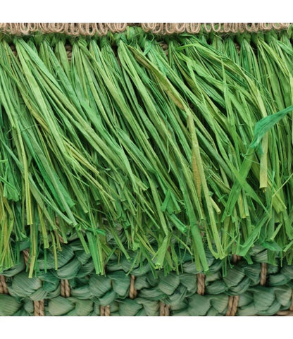 Green Woven Fringe Shoulder Bag