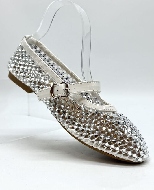 Mary Jane Shoe Strass WHITE