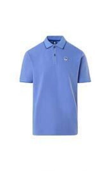 Sky Blue Polo Shirt with Embroidered Logo