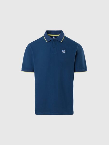 Navy Classic Polo with Contrast Trim