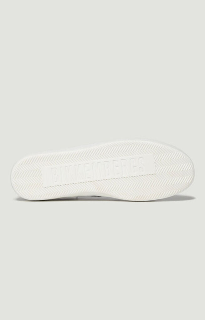 Black Leather Sneakers with Logo Accent