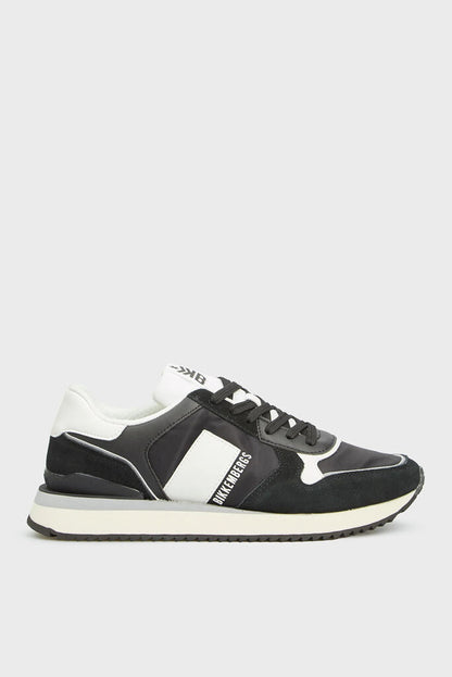 Black and White Athletic Sneakers with Logo Detail