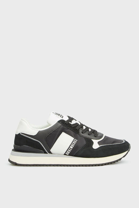 Black and White Athletic Sneakers with Logo Detail