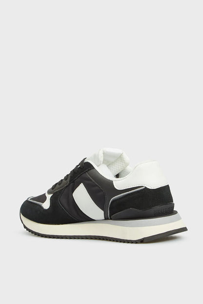 Black and White Athletic Sneakers with Logo Detail