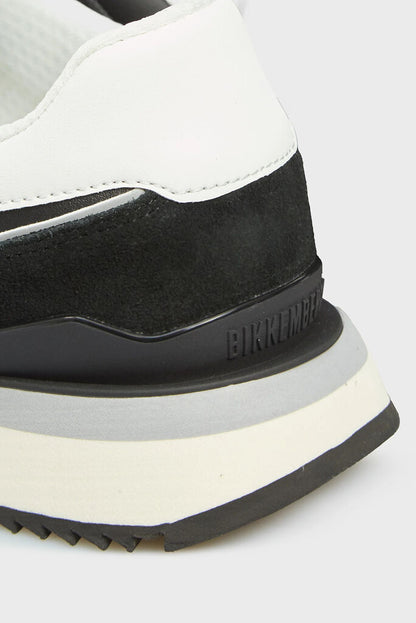 Black and White Athletic Sneakers with Logo Detail