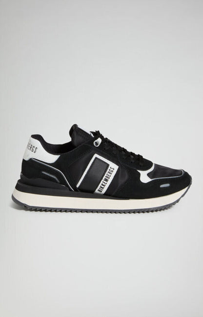 Black Suede Sneakers with Contrast Detailing