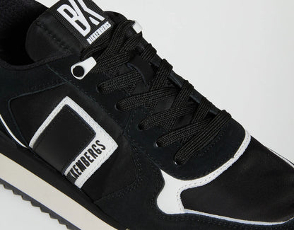 Black Suede Sneakers with Contrast Detailing