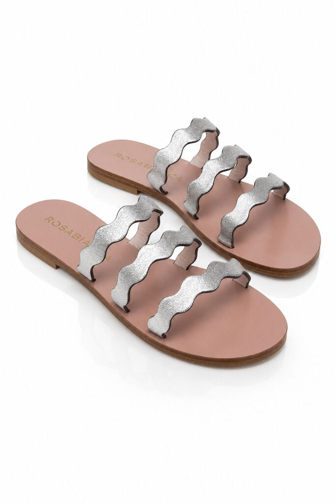 Flat Shoe Laminato ARGENTO