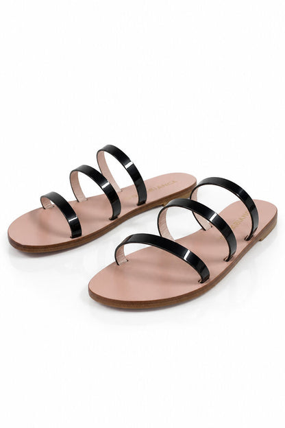 Flat Shoe Vernice NERA