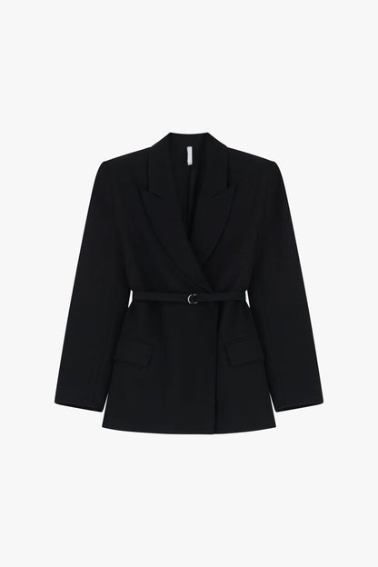 Black Tailored Blazer with Belt