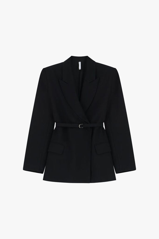 Black Tailored Blazer with Belt