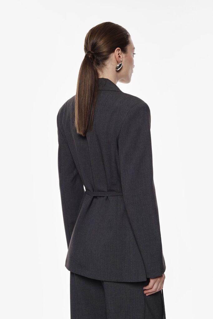 Black Tailored Blazer with Belt