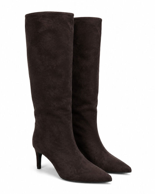 Knee High Boot Suede COFFEE