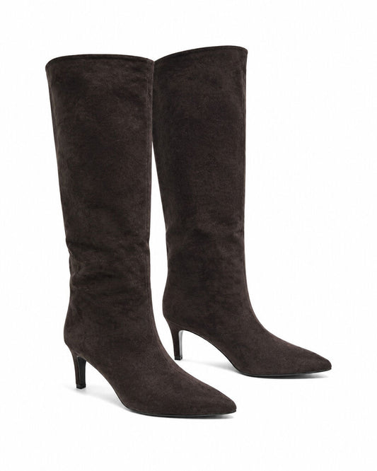 Knee High Boot Suede COFFEE