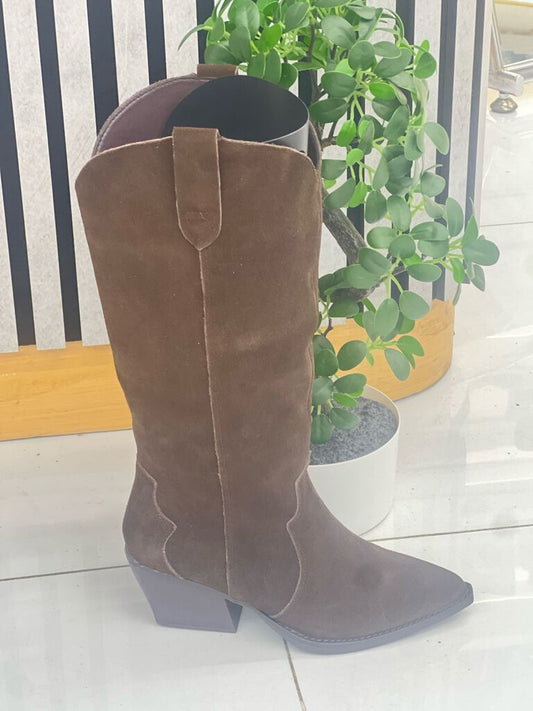 Western Boot Suede BROWN