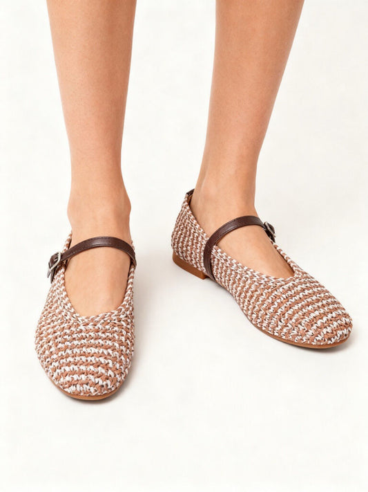 Mary Jane Shoe Intreccio BROWN