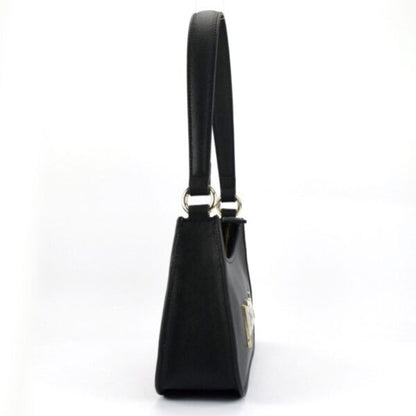 Black Logo Accent Shoulder Bag