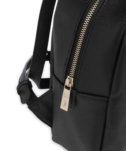 Black Logo Backpack with Zipper Closure